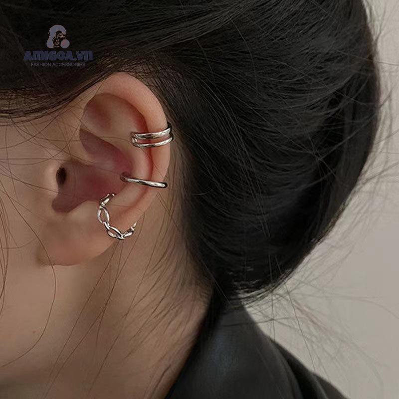 ✨✨Bộ Khuyên Kẹp Vành Tai Phong Cách Pháp Cổ Điển Cao Cấp Dành Cho Nữ