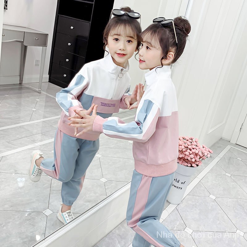 New Sports Suit Girls Spring And Autumn Children7 Two-Piece Children8Fashion Girls9