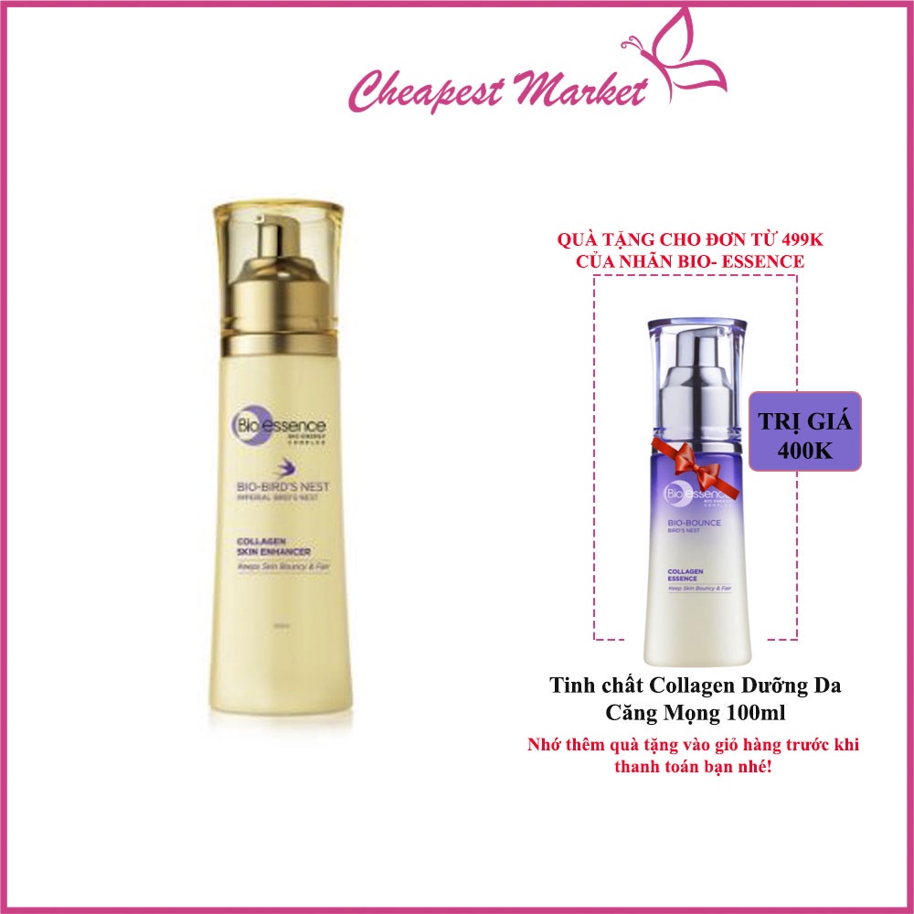 Nước cân bằng dưỡng da tươi sáng và căng mọng Bio Essence Bio-Bird's Nest Collagen Skin Enhancer 100ml