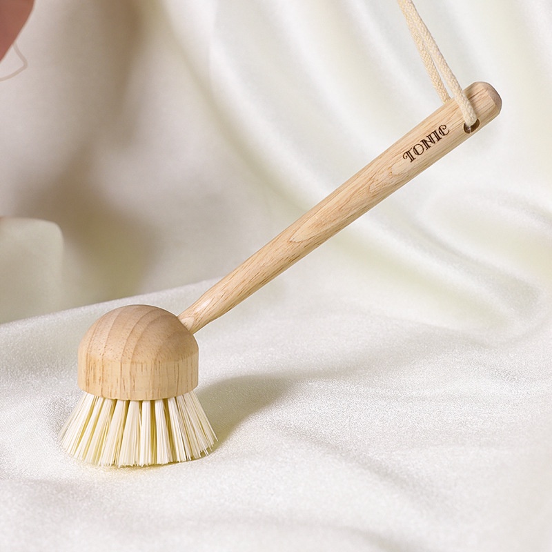 Bàn chải cán gỗ tự nhiên đa năng Brush Wood-Tonic Home hàng chính hãng dùng cho nhà bếp, nhà tắm