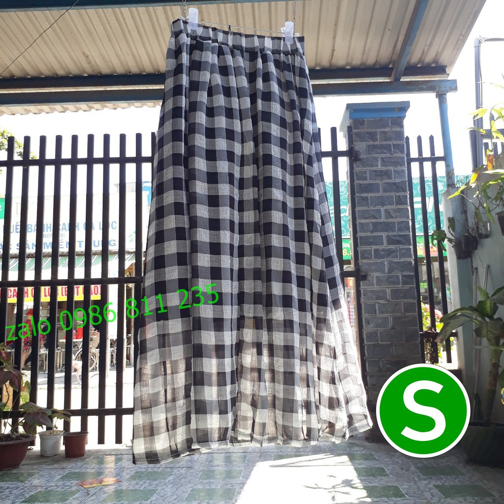 -CHÂN VÁY DÀI MAXI CARO HÀN QUỐC SIÊU XINH-CÓ FEEDBACK KHÁCH | BigBuy360 - bigbuy360.vn