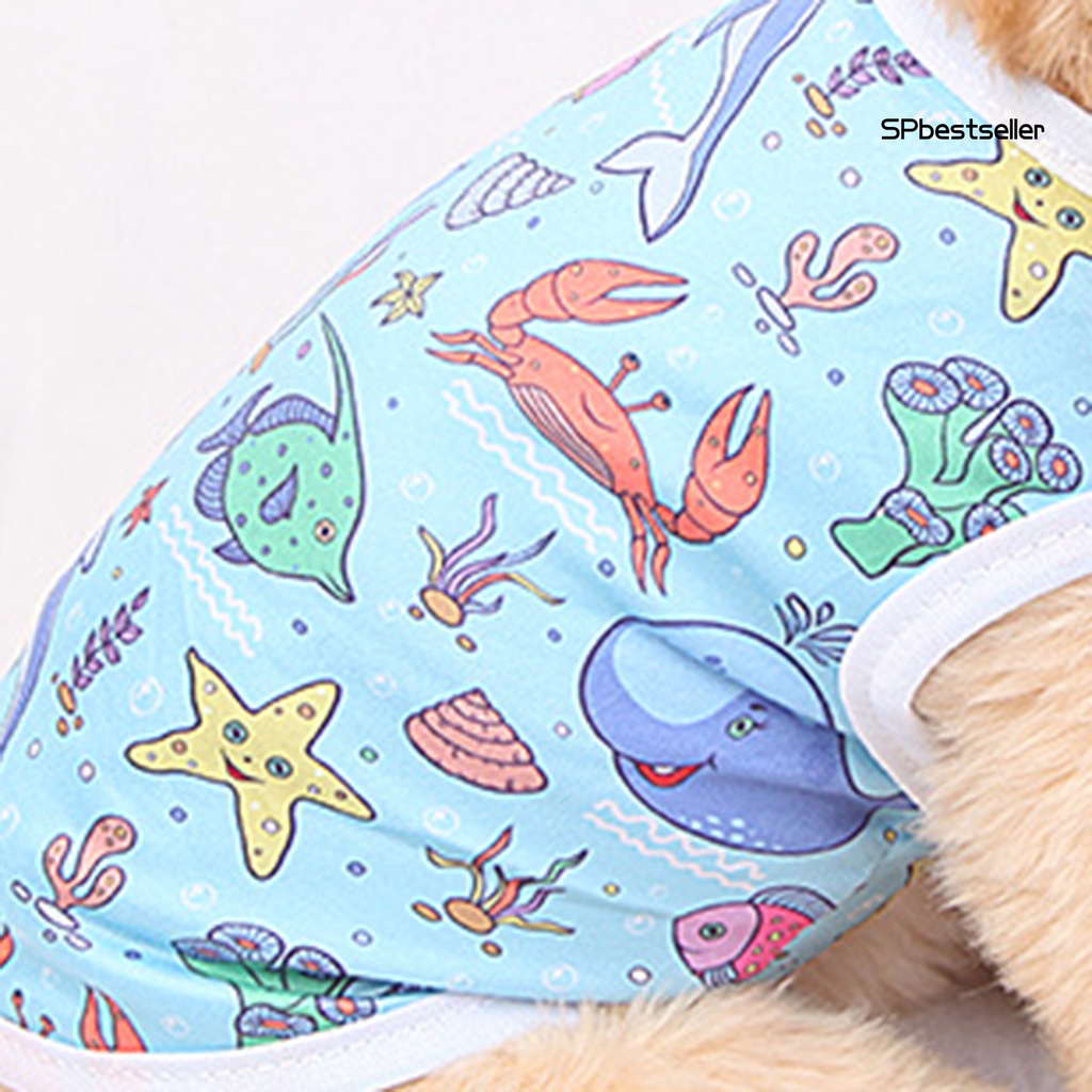 Áo Dệt Kim Thoáng Khí In Họa Tiết Hoạt Hình Cho Thú Cưng