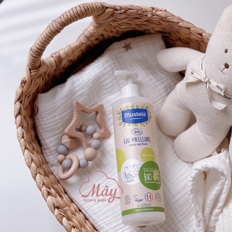 Nước làm sạch da đa năng hữu cơ Eau Micellaire Bio Mustela cho bé da rất nhạy cảm