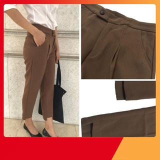 Quần Baggy Vải Cúc Lệch