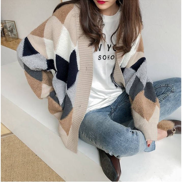 Áo cardigan len chám Anvalo áo cardigan nữ phong cách Hàn Quốc ACC19 | BigBuy360 - bigbuy360.vn