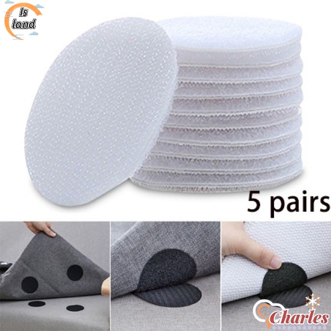 IS 10PCS/5 Pairs Carpet Gripping Stickers Non-marking Back Rubber Sofa Holder Multi-purpose Sheet Mat Non-slip