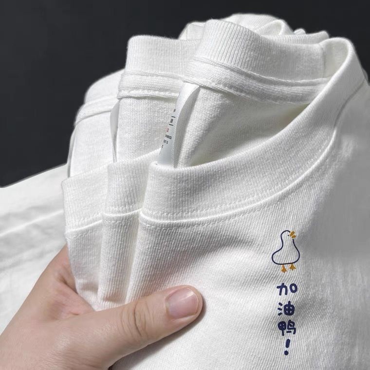 Áo Thun 100% Cotton Nguyên Chất Ngắn Tay Thời Trang Mùa Hè Hàn Quốc Cho Nữ