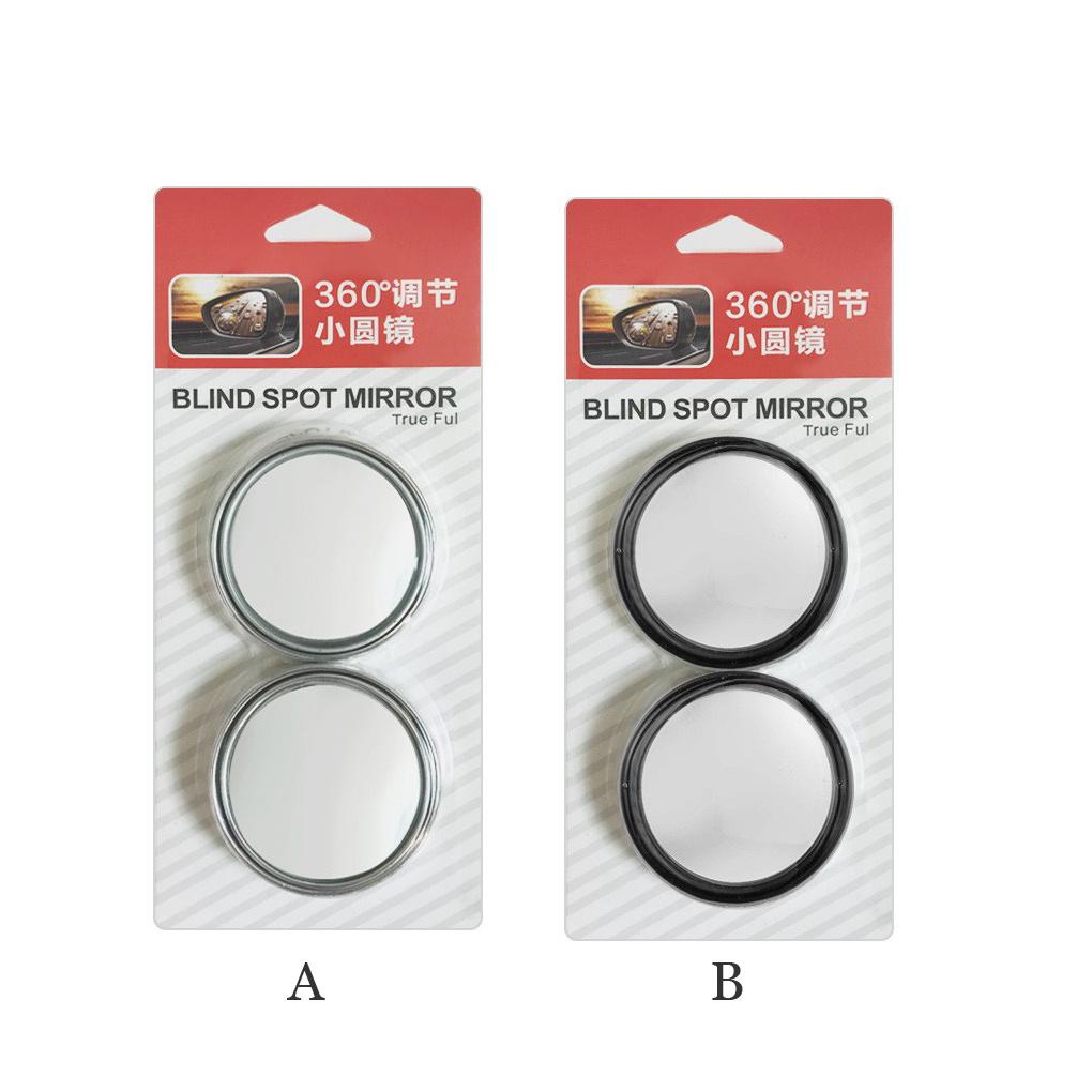 Bộ 2 Gương Chiếu Hậu Tròn Không Khung Xoay Góc Rộng Tùy Chỉnh Tiện Dụng Cho Xe Hơi