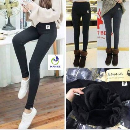 ✘♣Quần nỉ lót lông_quần legging mùa đông siêu ấm lưng cạp cao giữ nhiệt leggin ôm bó vải dày dặn