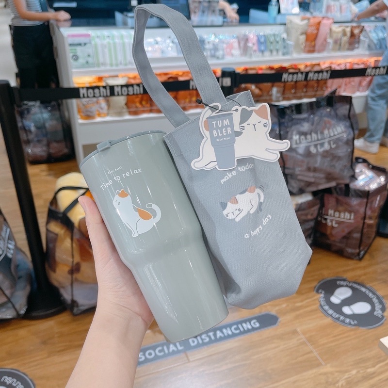 Set ly đựng nước Moshi Thái Lan kèm túi ,bình đựng nước 750ml