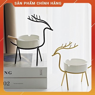 Gạt tàn thuốc lá hình hươu khung kim loại ⚡FREE SHIP⚡ phong cách Bắc Âu lịch lãm, sang trọng