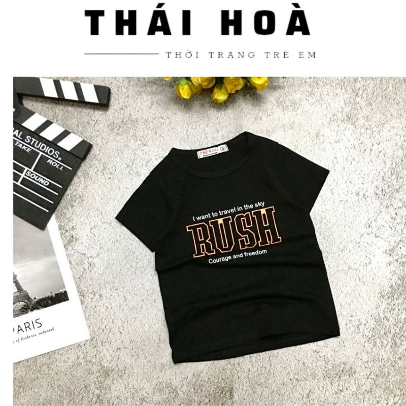 Size đại áo thun bé trai 21_40kg chất liệu cotton thoáng mát