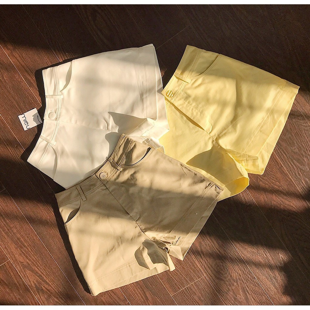 Quần short kaki lưng cao MIEU - HA01 | BigBuy360 - bigbuy360.vn
