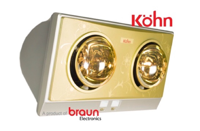 Đèn sưởi nhà tắm Braun Kohn 2 bóng và 3 bóng