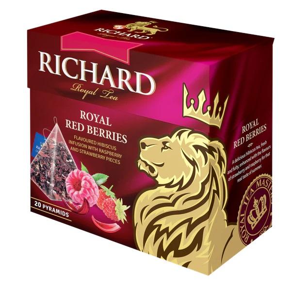 Trà Thảo Mộc Trái Cây Túi Lọc hiệu Richard Hương Mâm Xôi Và Dâu Tây – Tea Richard  Royal Red Berrie 20gói