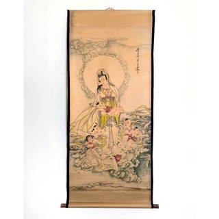 Tranh giấy Quan Âm Tống Tử