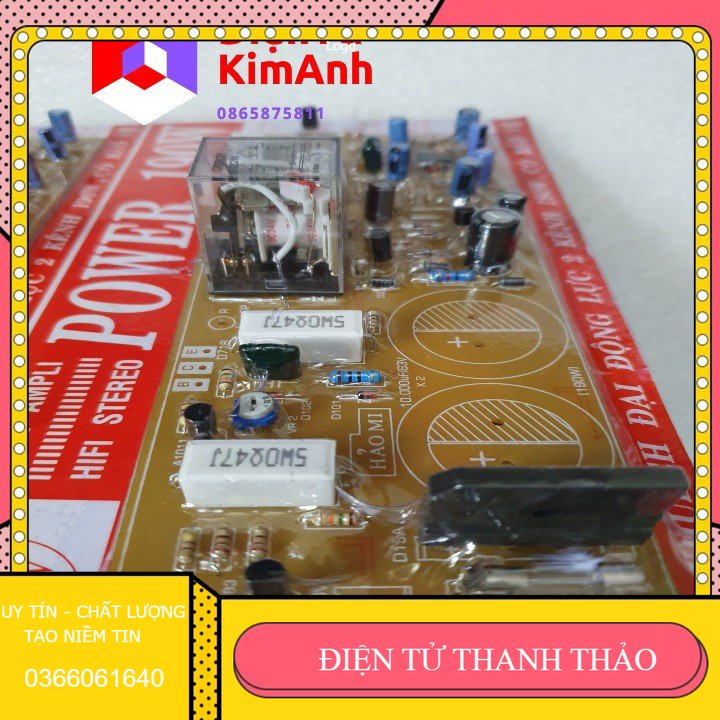 Mạch công suất 4 sò 190w có rơ le Hảo Mi