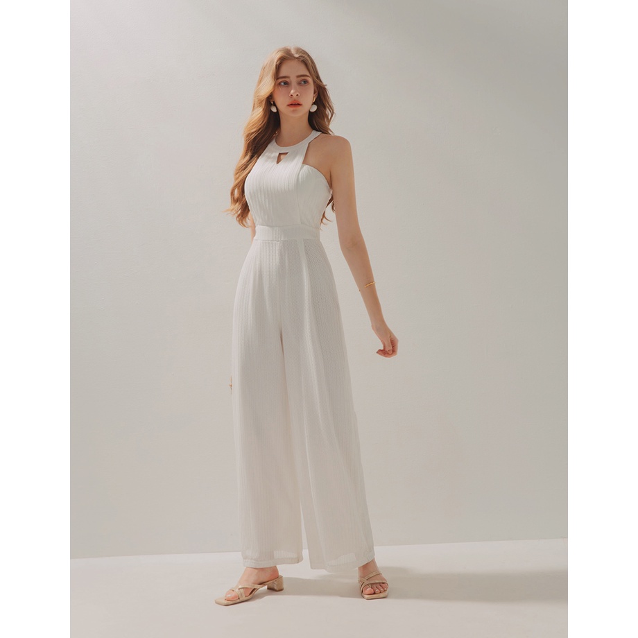 Jumpsuit cổ yếm khoét vai hở lưng  nữ Air Space 2120128003