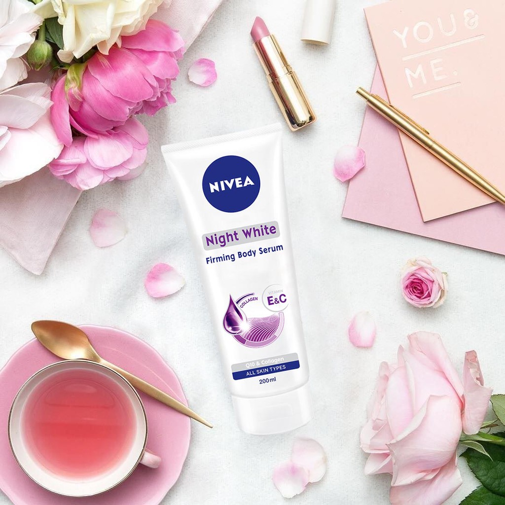 Tinh Chất Dưỡng Thể Trắng Da Ban Đêm Nivea 200ml