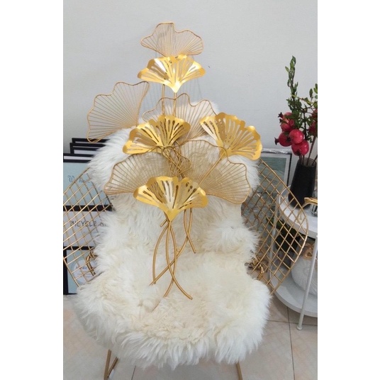 Tranh sắt treo tường, decor hàng cao cấp. Bảo hành 3 năm. mẫu lá đứng gingko