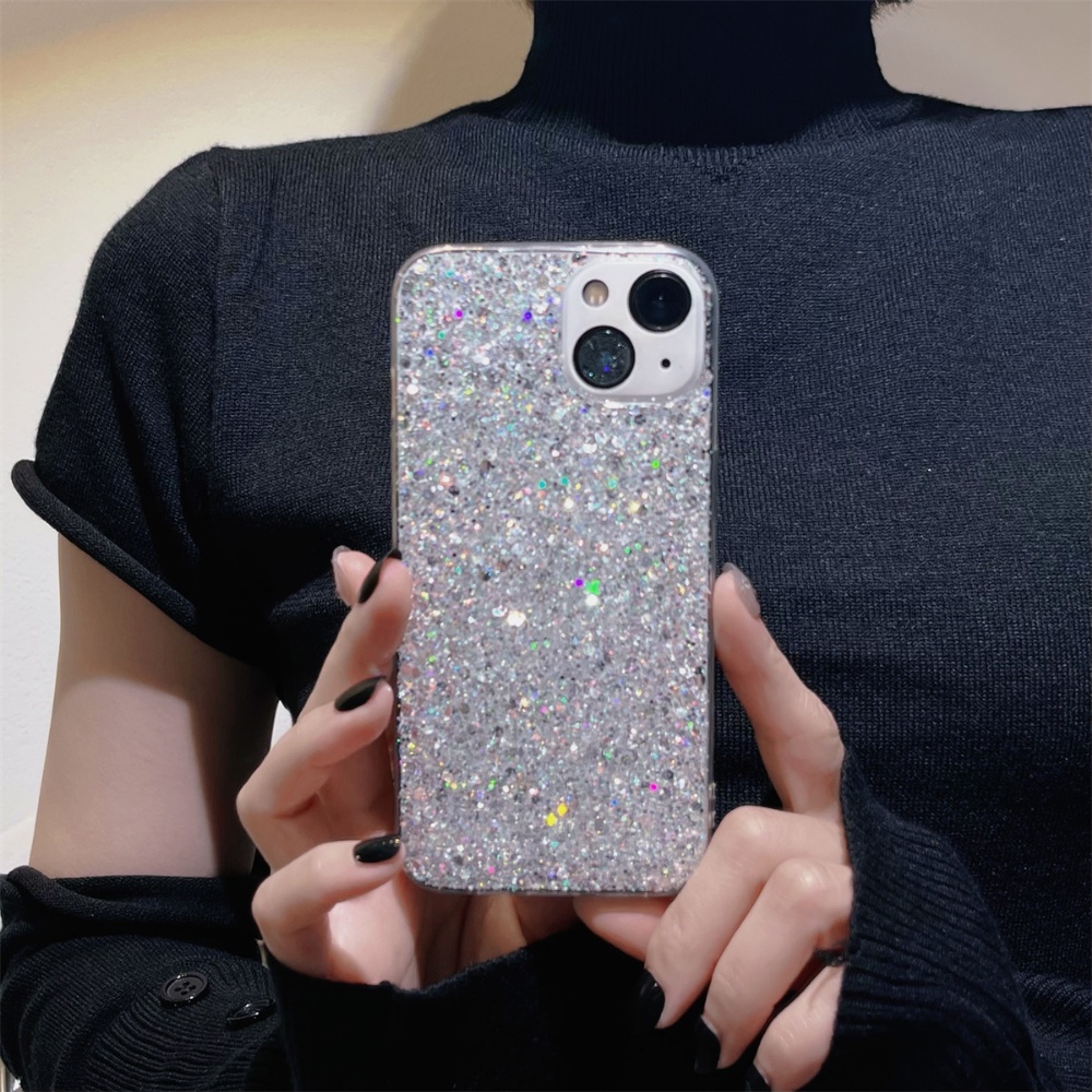 Ốp Điện Thoại TPU Chống Sốc Lấp Lánh Cho IPhone 14 13 12 11 Pro Max 7 / 8Plus XR X / XS