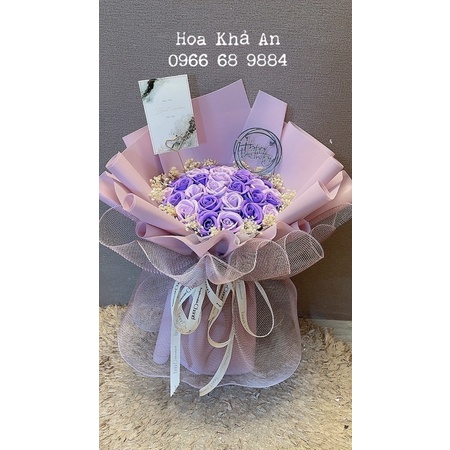 Bó hoa Sáp 35bông viền babi khô cao cấp. ship hoả tốc HN