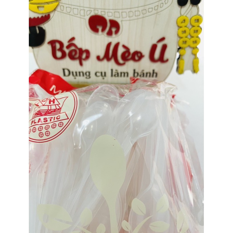 Muỗng nhựa nhỏ 12cm dùng 1 lần - 100 cái