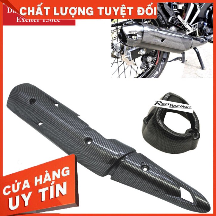 Combo Ốp Pô + Ốp Hông Pô Exciter 150 Sơn CarBon Cực Đẹp!