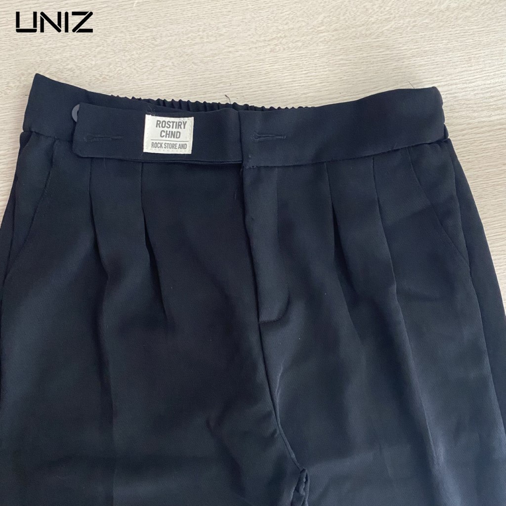 Quần Jogger Nữ Bo Gấu UNIZ (2 Màu), Unisex, Cạp Mac, Dáng Dài, Form Thụng, Vải Ruby, Mềm Nhẹ, Không Bai Xù
