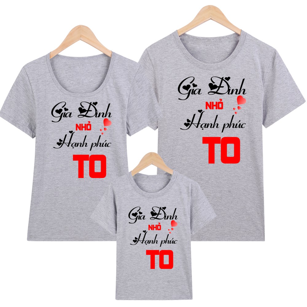 ÁO GIA ĐÌNH NHỎ HẠNH PHÚC TO - GĐM27 Giá Trên là giá cho 1 chiếc áo