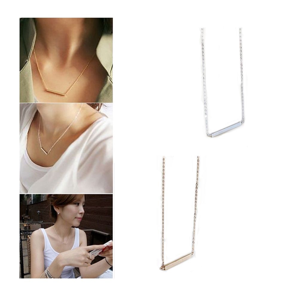 Dây chuyền mặt hình thanh ngang đơn giản