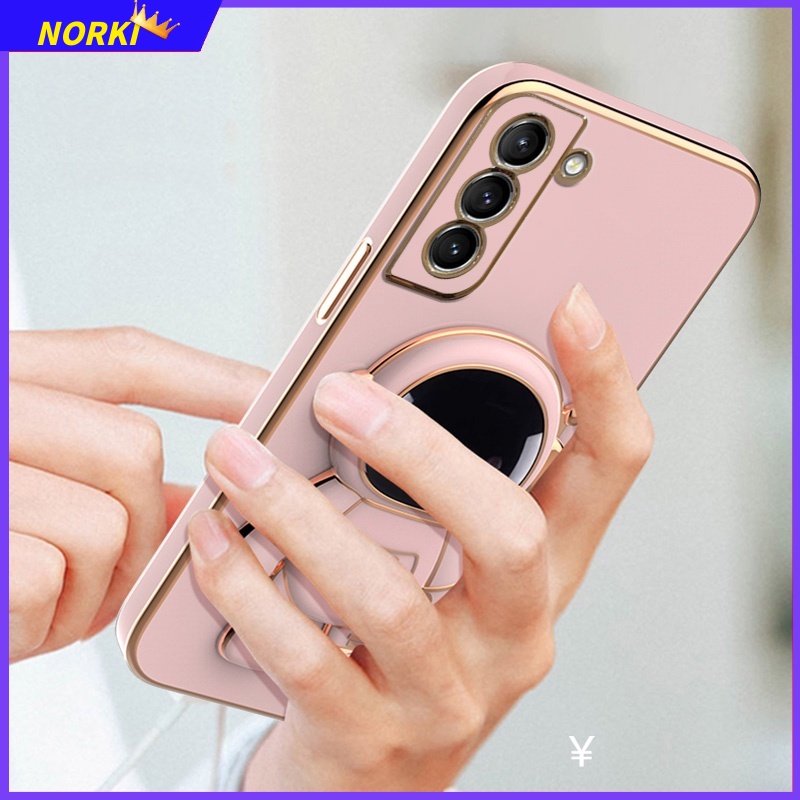 Ốp Điện Thoại Silicone Mềm Có Giá Đỡ Hình Phi Hành Gia Cho Samsung S22 S21 Plus Ultra S20FE S21FE