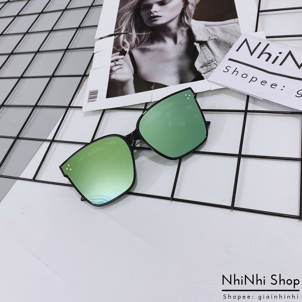 Kính mắt nữ gọng nhựa phong cách ulzzang, Kính mát nữ 3 chấm HQ siêu xinh KM2512 - NhiNhiShop