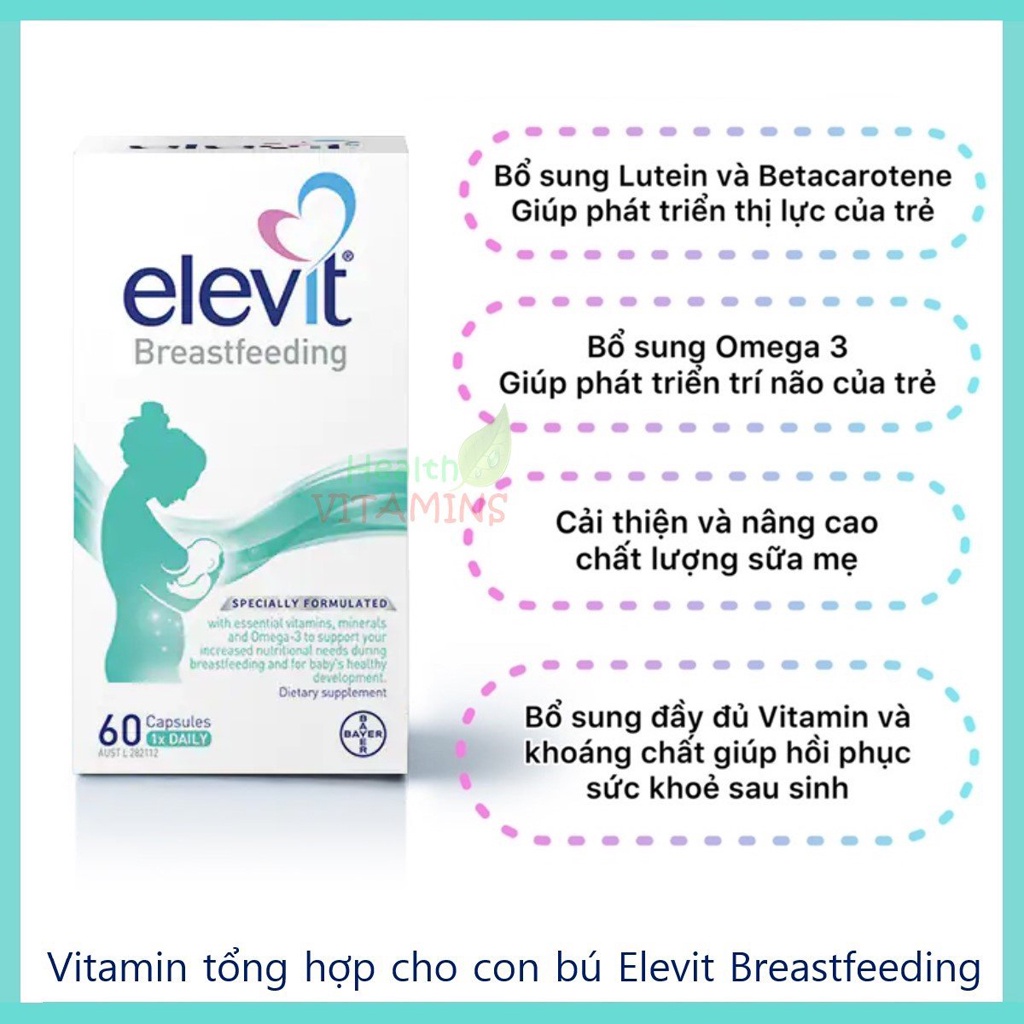 Elevit Sau Sinh – Elevit Breastfeeding Của Úc, 60 viên