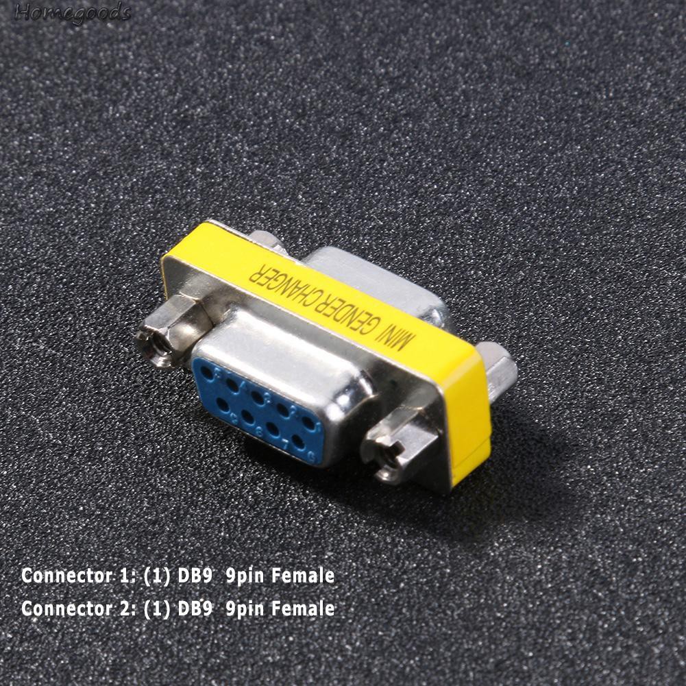 2 Giắc Chuyển Đổi Db9 Female Sang Female Gender Changer Serial Rs232 Coupler-Ready