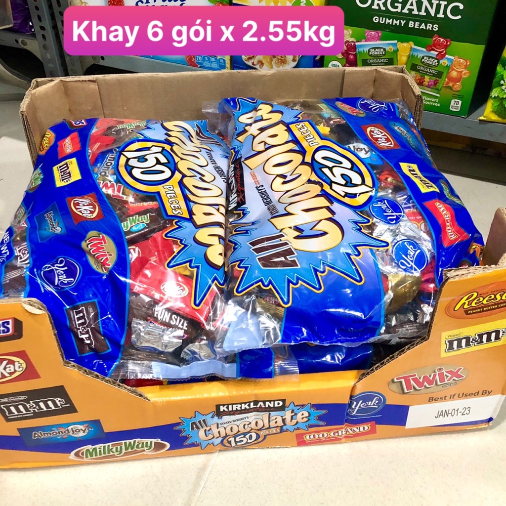 ❤️   Gói 150 viên Socola Kirkland 2.55kg Mỹ gồm 10 loại rất ngon - Hỏa Tốc