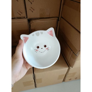 Bát sứ ăn dặm cao cấp cho bé(mèo trắng)