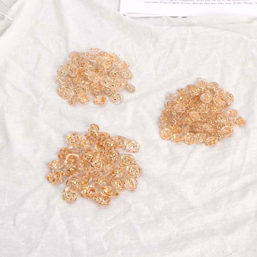 Nút Áo Trong Suốt Hình Hoa Hồng Dùng May Quần Áo Búp Bê Diy