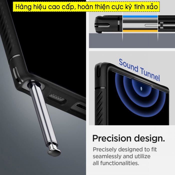Ốp lưng Samsung Galaxy S22 Ultra Spigen Rugged Armor - Hàng Chính Hãng