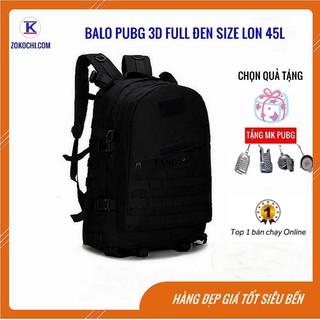 Ba Lô Pubg Đẹp Màu Đen Cá Tính | Ba lô 3D Size Lớn 50Cm Siêu Bền Phù Hợp Nhiều Hoạt Động