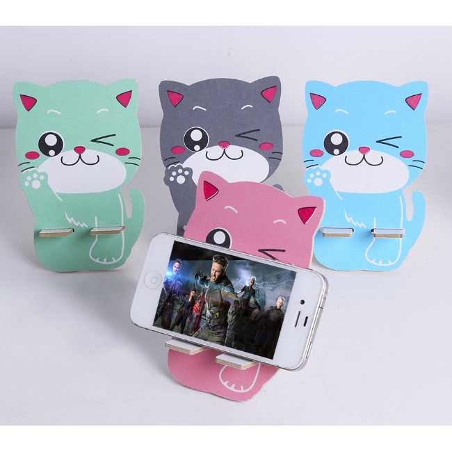 Giá đỡ điện thoại gỗ hình động vật đáng yêu 8,5*,75*13cm Duashop | BigBuy360 - bigbuy360.vn