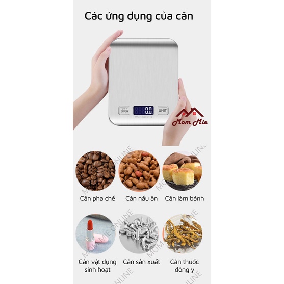 [Mới] Cân tiểu ly điện tử mini 1-10kg, dùng sạc hoặc pin, độ chính xác cao - M136