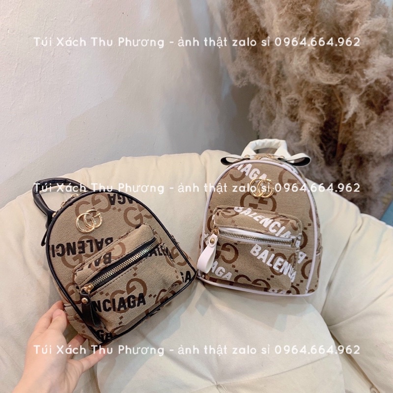 Balo mini nữ, balo in chữ size 19 siêu xinh phong cách hàn quốc nhẹ nhàng (ảnh thật shop chụp)
