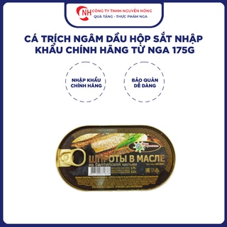 Cá trích ngâm dầu hộp sắt nhập khẩu chính hãng từ Nga 175g - Nguyễn Hồng Official