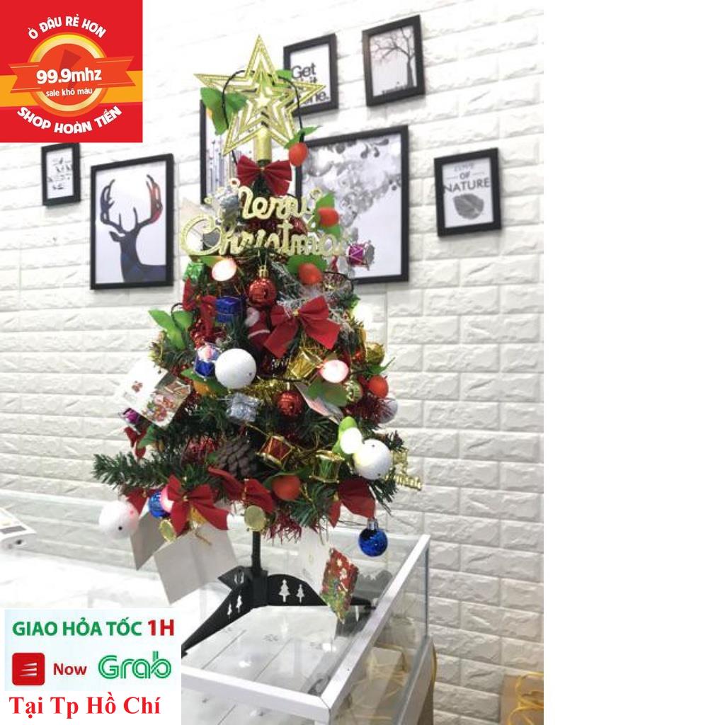 Cây Thông Noel Mini Để Bàn Trang Trí Giáng Sinh Đầy Đủ Phụ Kiện Cây Thông Cao 60CM Trang Trí Noel Kệ Tivi Phòng Khách