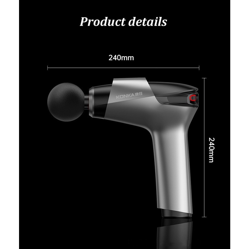 Máy massa cầm tay booster KONKA F7 dùng 8 đầu 99 tốc độ tùy chỉnh giúp bạn massa giảm đau nhức toàn thân - BẢO HÀNH 12TH