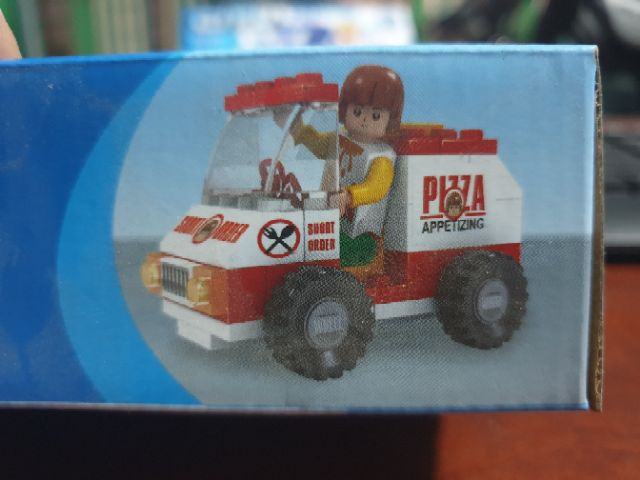 Lego ausini 25204 city nhân viên nữ xe giao hàng order pizza nhanh siêu tốc đồ chơi lắp ráp ghép hình thông minh