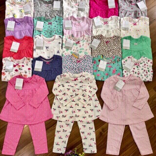 Bộ áo váy xoè thu đông quần legging carter cho bé..................................…………………………………………………………….............