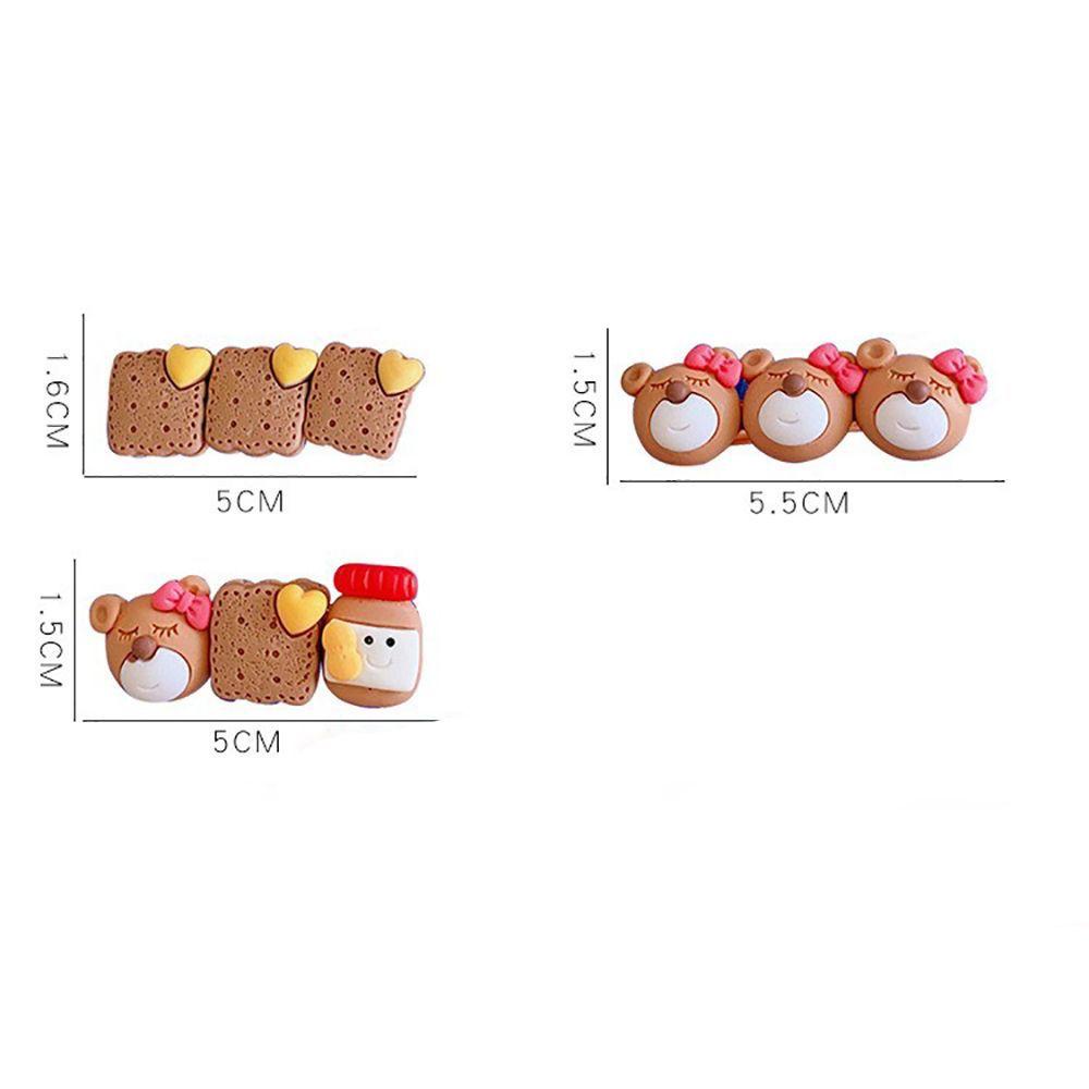Kẹp Tóc Hình Bánh Quy / Gấu Hoạt Hình Đáng Yêu Cho Nữ VANES1