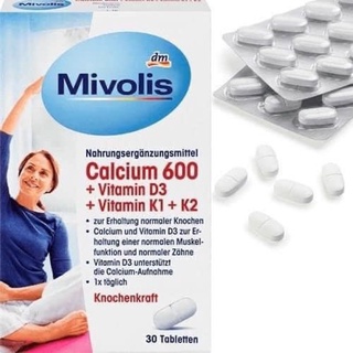 Viên uống mivolis calcium 600 + vitamin d3 + k1, k2